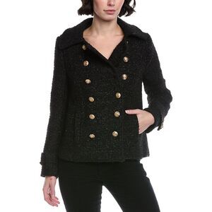 Stellah Womens Tweed Jacket, Black